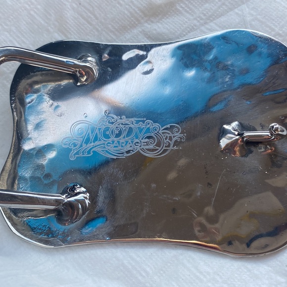 Accessories Titos Vodka Belt Buckle In Chrome Says Moody Garage On